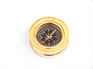 Brújula de pisapapeles de latón hermosa náutica con caja de palisandro de Calvin Handicraft - Product Image 5