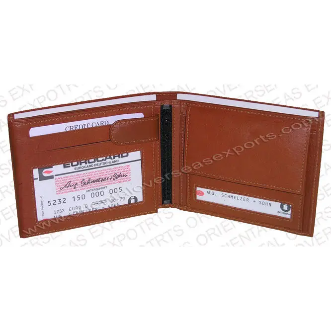 custom embossed genuine Leather wallet which can be customize with your logo and rfid blocking feature