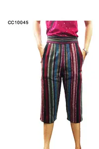 Thai Hill Tribe Fabric Women's Slim Cut Harem Pants