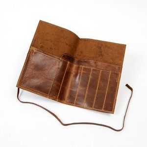 Leather Pen Holder pouch Case With Multiple Pockets For Pens And Tools Brown Color brown leather pen holder leather gifts for me - Product Image 3