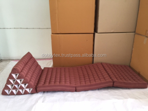 <strong>Thai</strong> Triangle <strong>Pillow</strong> 3 Fold 10 Holes / Mhorn Sarm Liam Red Silk Kapok 100% - Product Image 3