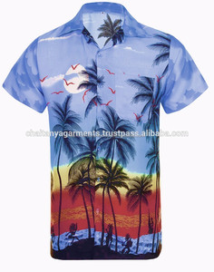 2023 OEM ODM nouvelle mode 100% polyester hommes vêtements de plage chemise conception chemise de plage hawaïenne à manches courtes - Product Image 2