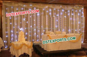 Brillante boda etapa telón de fondo de boda escenario colorido brillante fondo Mehandi escenario boda hermoso telón de fondo cortinas - Product Image 6