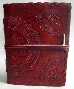 Wholesale Handmade Vintage Embossed Half Circle with Side Stitch Strap Closure Hardcover <b>Leather</b> <b>Diary</b>-Gift - Product Image 2