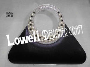 Bolso de mano étnico de lujo para damas, bolso de fiesta con forro de satén, monedero de mano de trabajo de circón y cuentas para boda o uso informal - Product Image 3