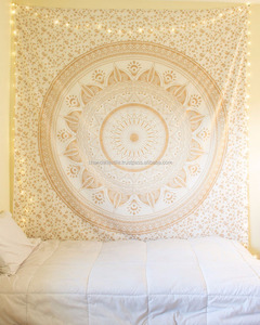 Tapiz de Mandala Ombre dorado, colgante de pared indio, colcha Hippie Bohemia, decoración, Mandalas impresas, Sábana, tapices - Product Image 3