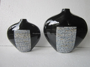 Unique pattern, unique design ceramic vase made in Vietnam - Product Image 1