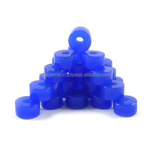ลูกปัดหินสีฟ้า14X8X4.5มม.,ลูกปัดยางเรียบหินอัญมณีลูกปัดรูใหญ่ - Product Image 5