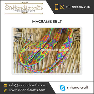 Nuevo Cinturón de Macramé Multicolor Hecho a Mano a Precio de Exportación, El Arte del Hecho a Mano - Product Image 1