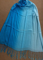 Pashmina longue en rayonne européenne de haute qualité, dégradé 3 tons, doux et confortable, tissage uni, franges légères, pour femme, collection printemps