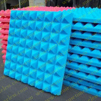 Panneau acoustique en mousse ignifuge à isolation phonique moderne, design 3D, installation par colle, AT-2300AS, marque ATYAPI, PE 30x30cm