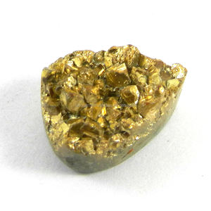 Druzy Dorado al por Mayor de 6.0 Gms, Cabujón de Piedra Preciosa Natural con Corte de Pera de 16x21mm de la India, Sin Certificado, Modelo de Gemas Ishu IG1449 - Product Image 1