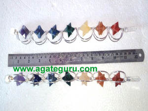 หินจักระทั้งเจ็ดปั่นด้วยแท่งคริสตัลเมอร์กาบารักษาด้วยดาวมาร์กาบา - Product Image 1