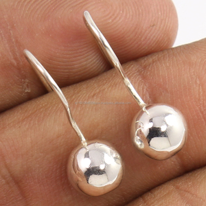 Pendientes religiosos de Plata de Ley 925 hechos a mano más vendidos, regalo de boda liso sin piedras preciosas para mujer - Product Image 1
