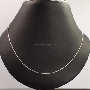 0,90mm 1mm 2mm caja cadena 925 plata esterlina collar de moda 16 "-30" directo de fábrica regalo al por mayor - Product Image 6
