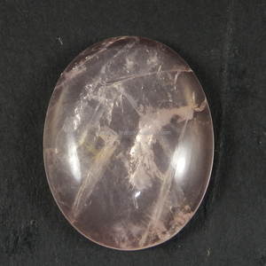 พลอยควอตซ์33X26มม. รูปวงรีทรงหลังเบี้ย10.40 Gms,พลอยหลวมธรรมชาติ - Product Image 1