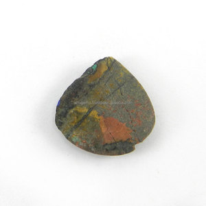 หัวใจอัญมณี16X16มม. Cts ธรรมชาติ Azurite Druzy - Product Image 2