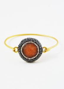 Orange two line necklace gemstone macrame bangle Ivory cord bangle Coral Silk Wrap Bangle Yellow one size Ring <b>Butterfly</b> Earring - Product Image 6