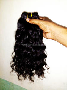 Cabello humano sin procesar de trama ondulada Remy RAW indio a precios de fábrica - Product Image 2