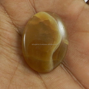 Aragonite naturelle couleur miel, cabochon ovale 5,20 g, 23*30 mm, pierre précieuse pour bijoux IG0732 - Product Image 3