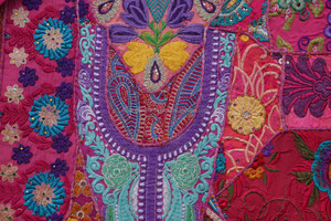 Tenture murale de tapisserie en fil métallique brodé vintage - Product Image 4