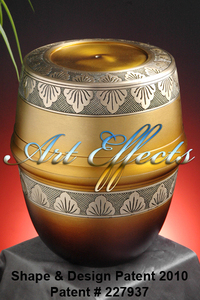 Coucher de soleil or urne de crémation artistique européenne mémorial funéraire en laiton élégant pour les êtres chers honorer leur mémoire cet Unique - Product Image 4