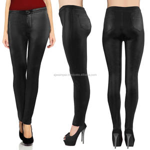 Premium Making Leather Pants Slim Fit Ladies Leather Pants In Custom Solid Color's - Product Image 2