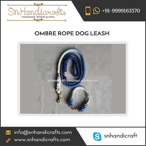 High QualityCotton Nautical Rope <b>Dog</b> Collar and <b>Leash</b> in Attractive Colors - Product Image 1