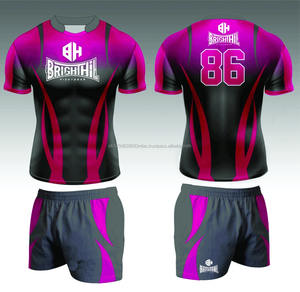 Maillots et shorts de rugby personnalisés pour hommes, respirants, grandes tailles, sublimation - Product Image 1
