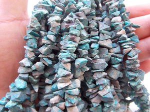 Nueva llegada de cuentas de piedra crisocola 20X10 a 5X4 MM aproximadamente pepitas y cuentas naturales finas a precio mayorista - Product Image 3