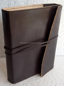 Venta al por mayor hecho a mano vintage negro puntada Correa cierre cuero diario - Product Image 2