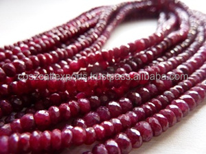 Pierres précieuses naturelles rondes, couleur rubis teinte or, en pierre naturelle lisse, perle de 4mm, trou de 1 mm 14 pouces - Product Image 4