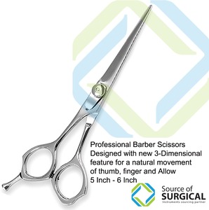 Professional Source Surgical Stainless Steel <b>Left</b>-<b>Handed</b> Barber <b>Scissors</b> Razor Edge 28 Teeth High Sharp Edges (Model B-EBT-184) - Product Image 3