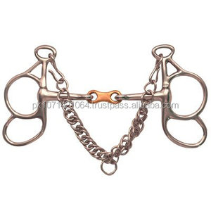 ดอกสว่านสำหรับขี่ม้าแบบ3ห่วง4ห่วง, สินค้า2025 New riaz jamal French Link Equestrian Driving bit Intel 2-LOOP - Product Image 1