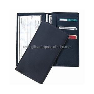 Couverture de chéquier de bonne qualité avec pochettes pour cartes de gros - Product Image 1