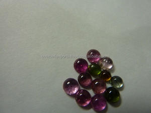 Cabujones redondos de turmalina natural de 7mm, colgantes y dijes de colores mezclados para hacer joyas, hallazgos y componentes - Product Image 2