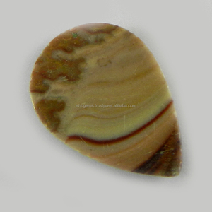 ลูกแพร์ Cabochon หินขัดสำหรับทำเครื่องประดับ2.89 11*19มม. ธรรมชาติสีแดงครีกแจสเปอร์ IG0193 Gms - Product Image 3
