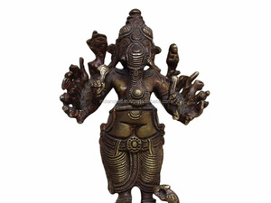 Figuras de bronce antiguo indio hechas a mano, adoración de pie, Ganesha - Product Image 4