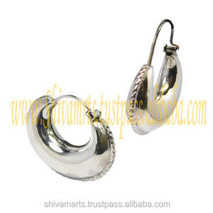 Pendientes de aro de Plata de Ley 925 más recientes del fabricante, estilo Vintage Simple con chapado en oro rosa, regalo de fiesta de boda para mujer - Product Image 2