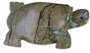 Estatuas de tortuga de mármol, artesanías de animales de ónix estatua de tortuga tallada a mano de mármol, escultura de tortuga de mármol de ónix - Product Image 2