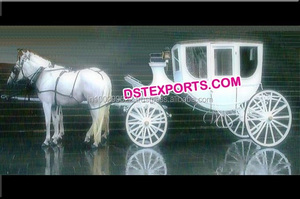 Fabricante de carruajes Victoria blancos modernos, carruajes tirados por caballos con estilo real, hermoso carruaje de turista - Product Image 6