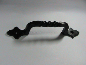 Victorian Hand Forged Classical Twisted Wrought Iron Kitchen Cabinet Handles Antique Black Finish Economical <b>Forging</b> <b>Services</b> - Product Image 2