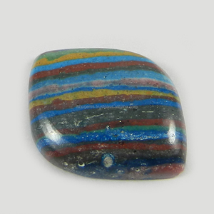 อัญมณีแคลซิลิก้าสีรุ้งธรรมชาติ20X26มม.,อัญมณีรูปทรงแฟนซี2.75 Gms - Product Image 2