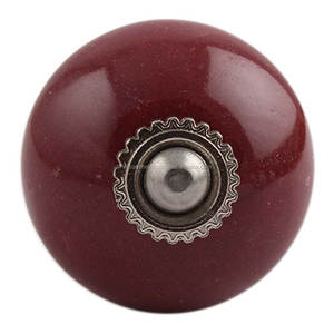 Tiradores de cajón sólidos de cerámica de cerezo sin óxido hechos a mano modernos - Product Image 1