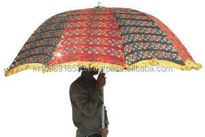 ร่มสนามขนาดใหญ่,ร่มกันแดดแนววินเทจสำหรับตกแต่งสวนกระจกปักลายใหม่ศิลปะพื้นเมืองทำด้วยมือทำจากผ้าฝ้าย - Product Image 3