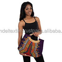 Dashiki กระเป๋าถือผ้าฝ้ายสไตล์แอฟริกัน,กระเป๋าถือคลัทช์ผ้าฝ้ายชาติพันธุ์สีสันสดใสกระเป๋าถือกระเป๋าโท้ทสีดำ Kwanzaa สำหรับผู้หญิง - Product Image 2