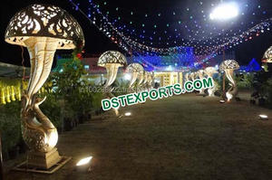 เสาโลหะคริสตัลรูปดอกบัวสำหรับงานแต่งงาน,เสาทางเดินคริสตัลสวยงามดีไซน์ใหม่เชิงเทียนคริสตัลสีทอง - Product Image 6