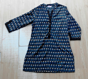 เสื้อคลุมสตรีผ้าฝ้ายพิมพ์ลายบล็อกมือ,เสื้อคอตตอนแขนสั้นพิมพ์ลายดอกไม้สำหรับสวมใส่ที่ชายหาดเสื้อผ้าผู้หญิงสำหรับฤดูใบไม้ร่วง - Product Image 1