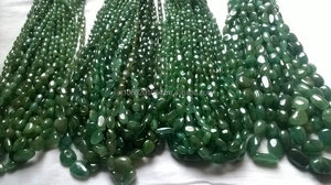 Cuentas sueltas de Esmeralda natural en verde para pulseras Material de piedra - Product Image 4