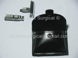 Maquinilla de afeitar de seguridad personalizada para hombre con hoja doble de aleación de zinc y aleación de aluminio y embalaje de caja Kraft - Product Image 3